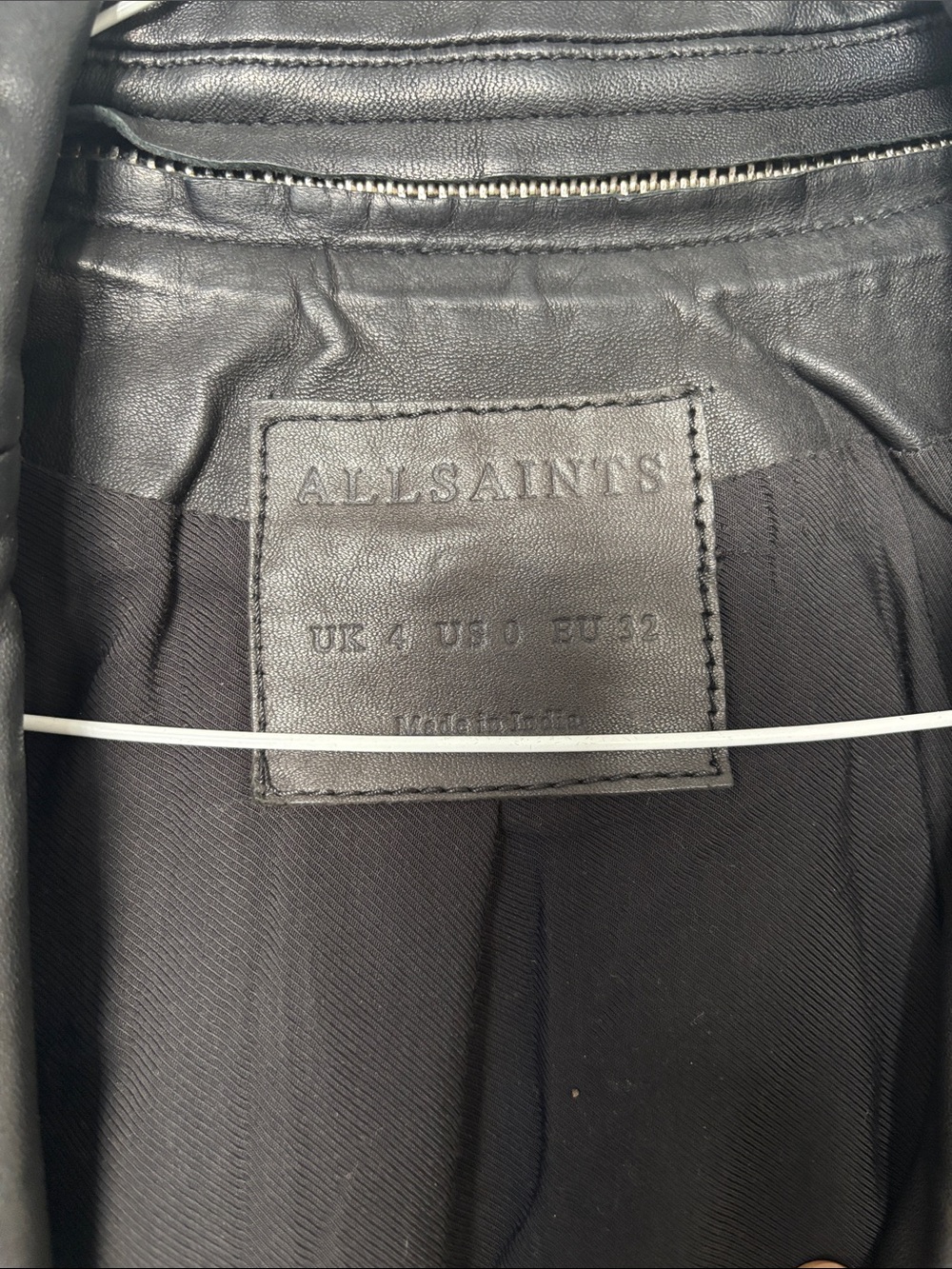 Black Leather Moto Jacket - Brand: all saints - Picture 2 of 4